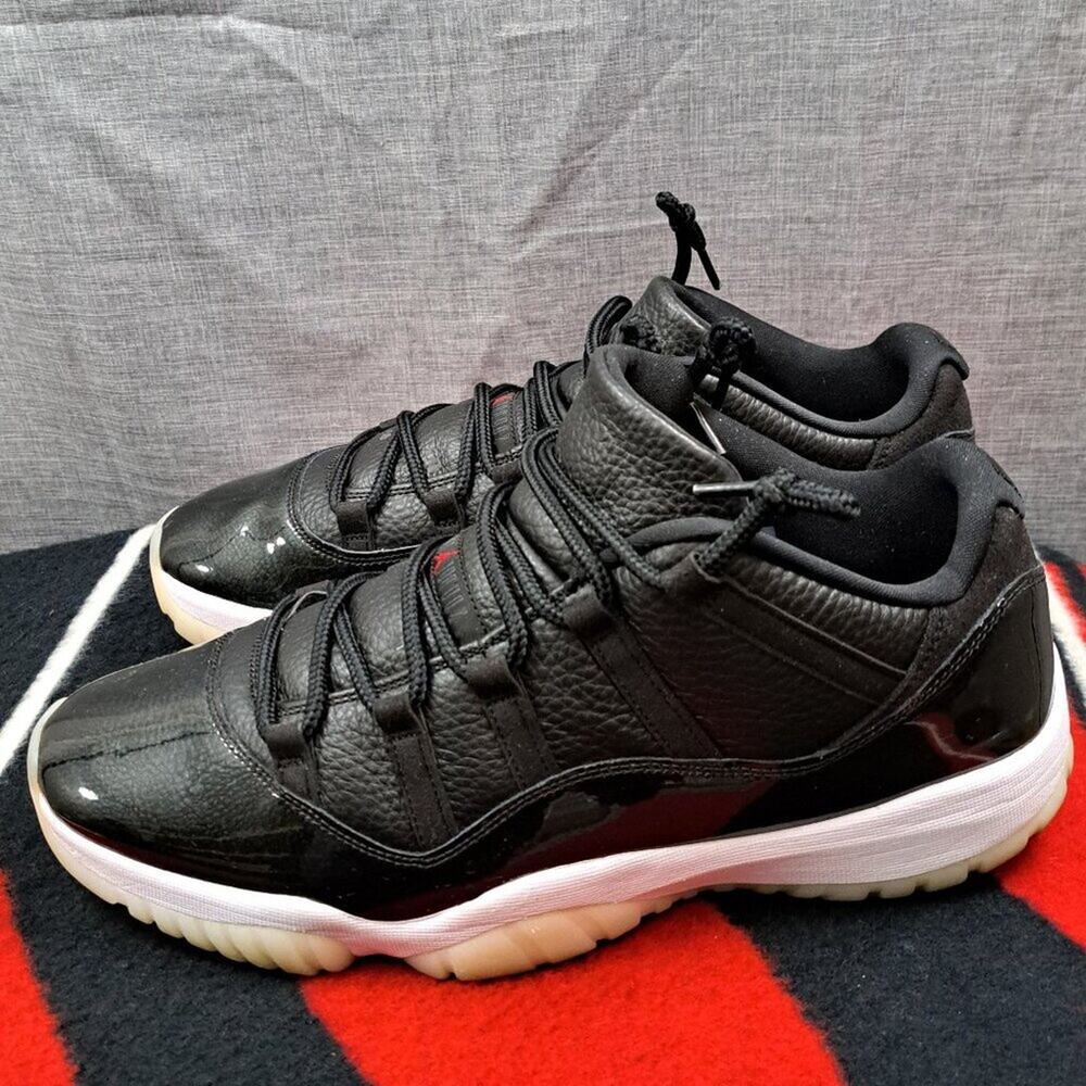 %Size 14 Nike Air Jordan 11 Retro Low 72-10  Black White AV2187-001 / AJ2